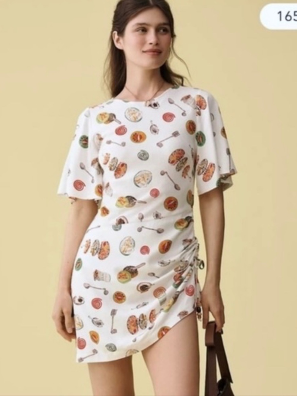 NWT LISA SAYS GAH BELLE LINEN CAVIAR MINI DRESS, SMALL